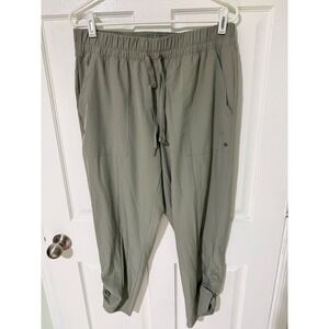 Layer 8 Womens Quick Dry Cinch Joggers Sage Green Hiking Pants Large